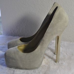 Women Gray 5 inch heels